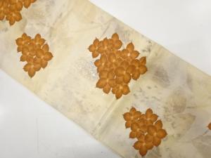 アンティーク　枝花模様織り出し袋帯（材料）